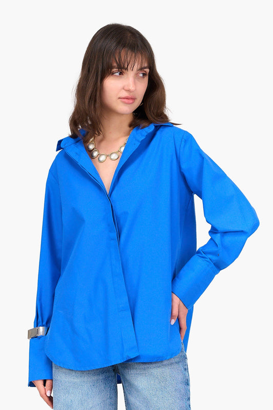 Poplin Hidden Placket Shirt