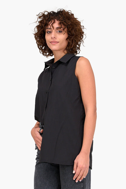 Poplin Sleeveless Shirt