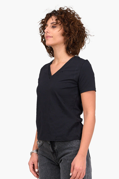 Classic V-Neck Cotton Blend T-Shirt