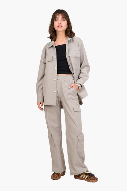 Waterproof Oversized Lounge Shirt - Silver