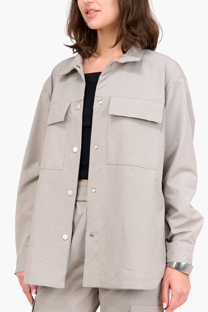 Waterproof Oversized Lounge Shirt - Silver