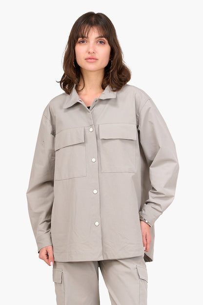 Waterproof Oversized Lounge Shirt - Silver