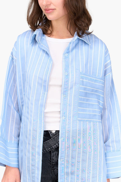 Striped High Low Shirt