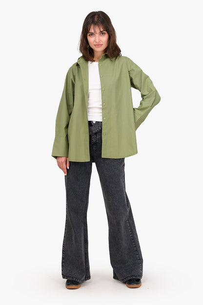 Poplin Hidden Placket Shirt