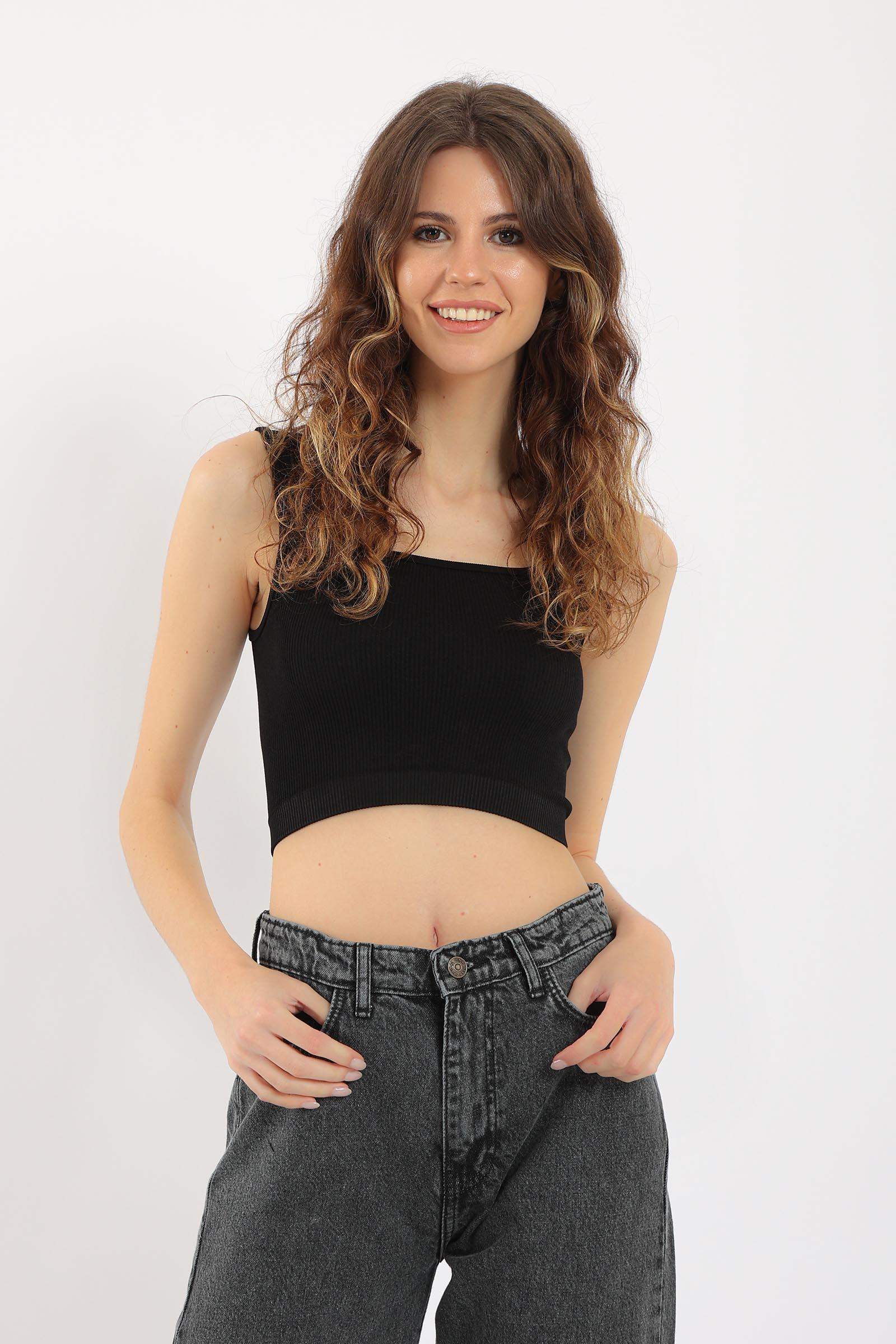 Wide Strap Crop Top - Carina - ÙƒØ§Ø±ÙŠÙ†Ø§
