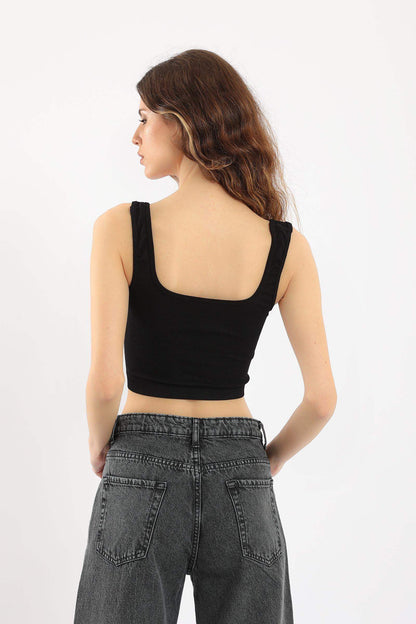 Wide Strap Crop Top - Carina - ÙƒØ§Ø±ÙŠÙ†Ø§
